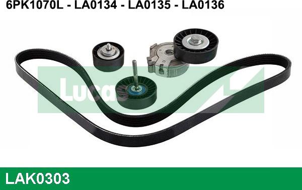 LUCAS LAK0303 - Jeu de courroies trapézoïdales à nervures droxauto.com