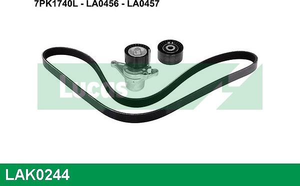 LUCAS LAK0244 - Jeu de courroies trapézoïdales à nervures droxauto.com