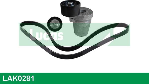 LUCAS LAK0281 - Jeu de courroies trapézoïdales à nervures droxauto.com
