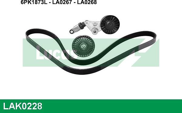 LUCAS LAK0228 - Jeu de courroies trapézoïdales à nervures droxauto.com