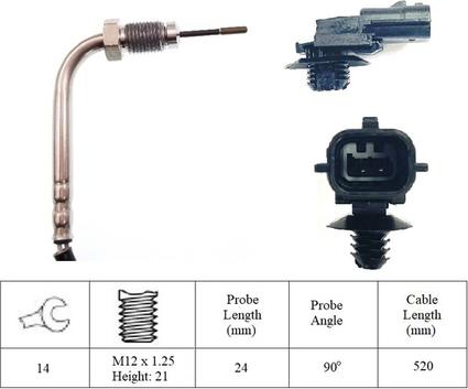 LUCAS LGS7124 - Capteur, température des gaz droxauto.com