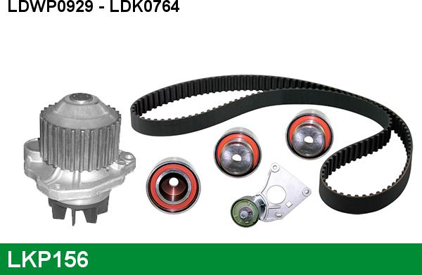 LUCAS LKP156 - Pompe à eau + kit de courroie de distribution droxauto.com