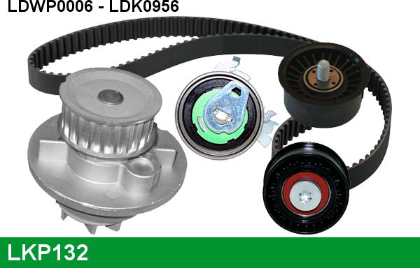 LUCAS LKP132 - Pompe à eau + kit de courroie de distribution droxauto.com