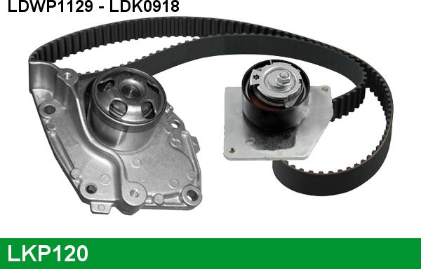 LUCAS LKP120 - Pompe à eau + kit de courroie de distribution droxauto.com