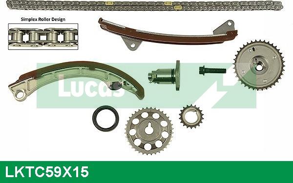 LUCAS LKTC59X15 - Kit de distribution par chaîne droxauto.com