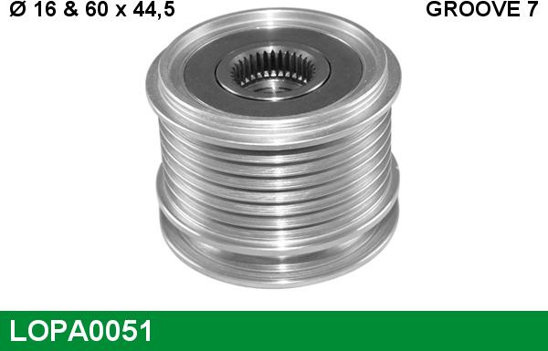 LUCAS LOPA0051 - Poulie, alternateur droxauto.com