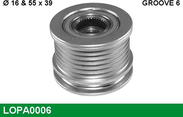 LUCAS LOPA0006 - Poulie, alternateur droxauto.com