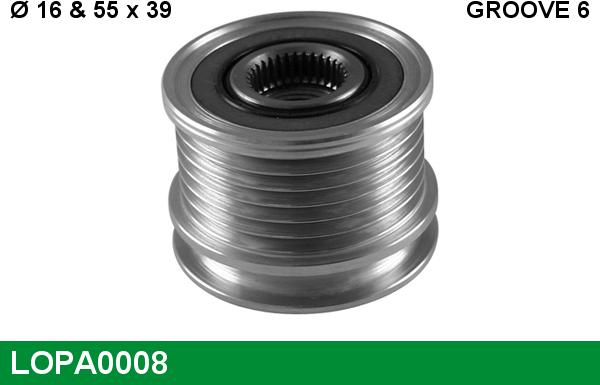 LUCAS LOPA0008 - Poulie, alternateur droxauto.com