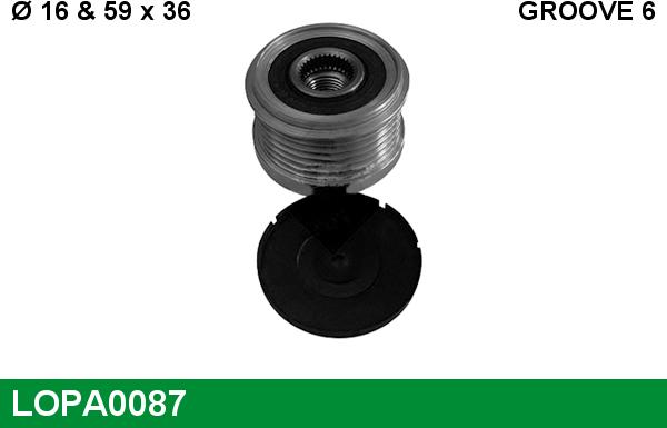 LUCAS LOPA0087 - Poulie, alternateur droxauto.com