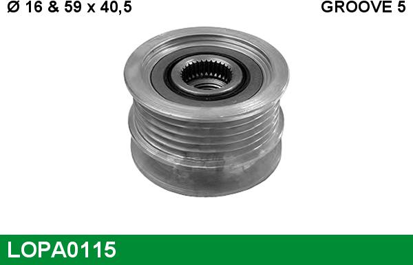 LUCAS LOPA0115 - Poulie, alternateur droxauto.com