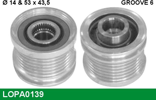 LUCAS LOPA0139 - Poulie, alternateur droxauto.com