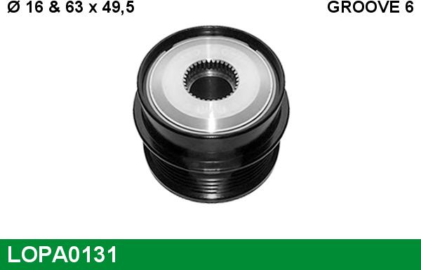 LUCAS LOPA0131 - Poulie, alternateur droxauto.com