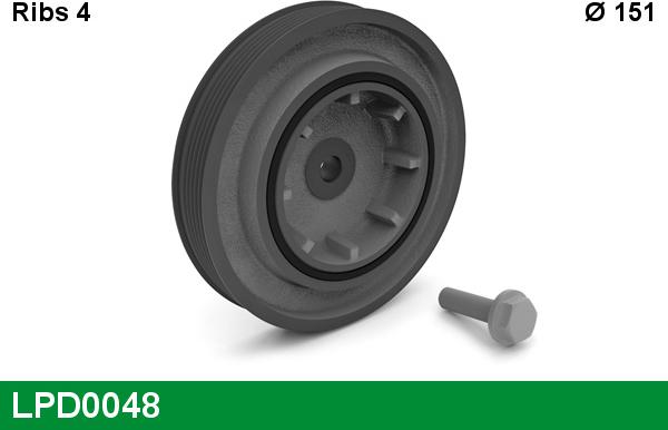 LUCAS LPD0048 - Poulie, vilebrequin droxauto.com
