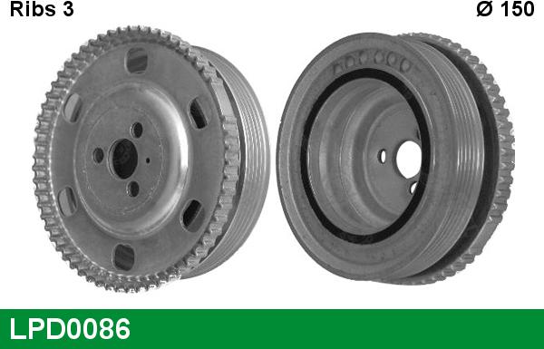 LUCAS LPD0086 - Poulie, vilebrequin droxauto.com