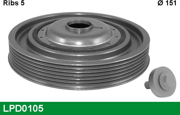 LUCAS LPD0105 - Poulie, vilebrequin droxauto.com