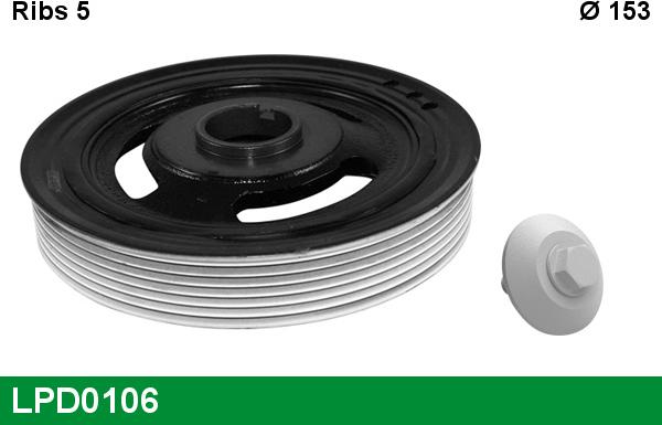 LUCAS LPD0106 - Poulie, vilebrequin droxauto.com