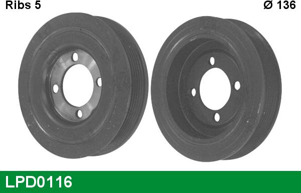 LUCAS LPD0116 - Poulie, vilebrequin droxauto.com