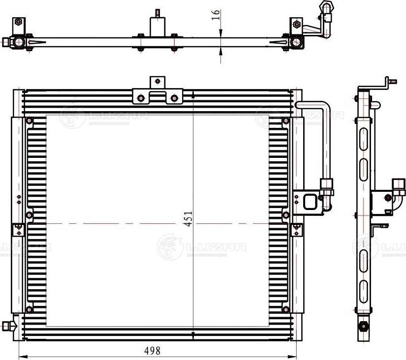 Luzar LRAC 1550 - Condensateur, climatisation droxauto.com