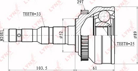 LYNXauto CO-5901A - Jeu de joints, arbre de transmission droxauto.com
