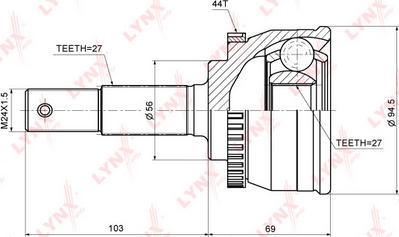 LYNXauto CO-5749A - Jeu de joints, arbre de transmission droxauto.com