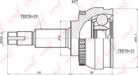 LYNXauto CO-5711A - Jeu de joints, arbre de transmission droxauto.com