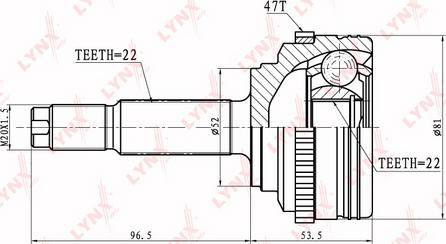 LYNXauto CO-1825A - Jeu de joints, arbre de transmission droxauto.com