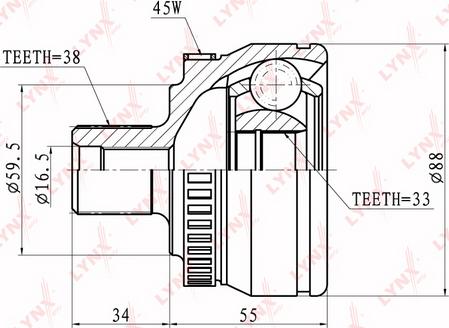 LYNXauto CO-1203A - Jeu de joints, arbre de transmission droxauto.com