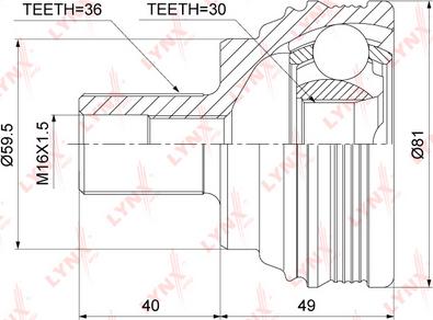 LYNXauto CO-8009 - Jeu de joints, arbre de transmission droxauto.com