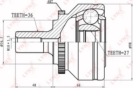 LYNXauto CO-8007A - Jeu de joints, arbre de transmission droxauto.com