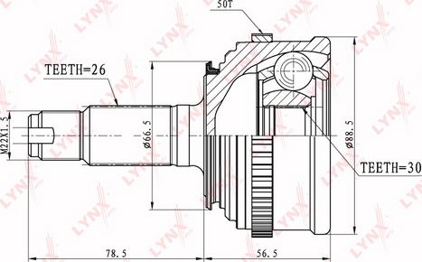 LYNXauto CO-3465A - Jeu de joints, arbre de transmission droxauto.com