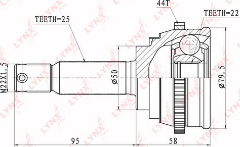 LYNXauto CO-3607A - Jeu de joints, arbre de transmission droxauto.com
