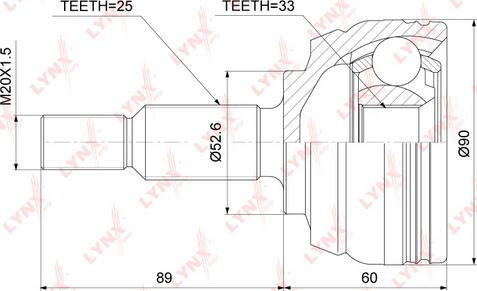 LYNXauto CO-3845 - Jeu de joints, arbre de transmission droxauto.com