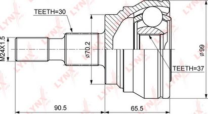 LYNXauto CO-3852 - Jeu de joints, arbre de transmission droxauto.com