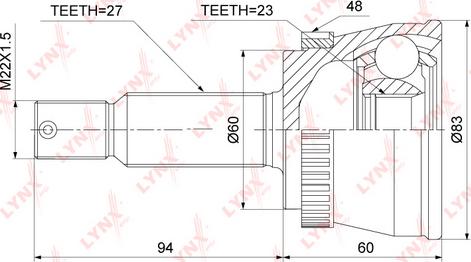 LYNXauto CO-3887A - Jeu de joints, arbre de transmission droxauto.com