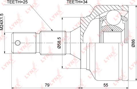 LYNXauto CO-3824 - Jeu de joints, arbre de transmission droxauto.com