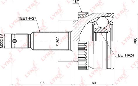 LYNXauto CO-3769A - Jeu de joints, arbre de transmission droxauto.com