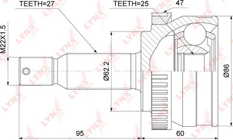 LYNXauto CO-3784A - Jeu de joints, arbre de transmission droxauto.com