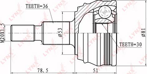 LYNXauto CO-2800 - Jeu de joints, arbre de transmission droxauto.com