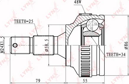 LYNXauto CO-2239A - Jeu de joints, arbre de transmission droxauto.com