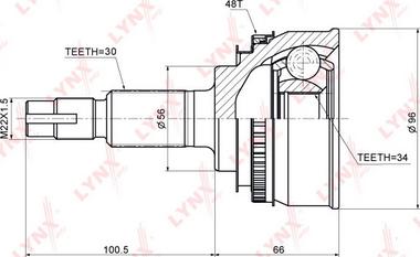 LYNXauto CO-7567A - Jeu de joints, arbre de transmission droxauto.com