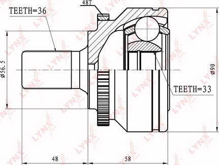 LYNXauto CO-7801A - Jeu de joints, arbre de transmission droxauto.com