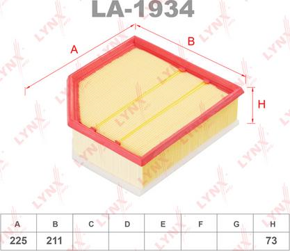 LYNXauto LA-1934 - Filtre à air droxauto.com