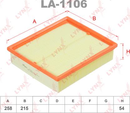 LYNXauto LA-1106 - Filtre à air droxauto.com
