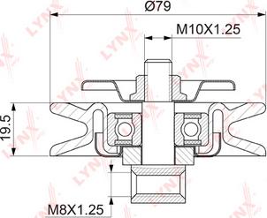LYNXauto PB-5048 - Poulie renvoi / transmission, courroie trapézoïdale à nervures droxauto.com