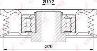 LYNXauto PB-5054 - Poulie renvoi / transmission, courroie trapézoïdale à nervures droxauto.com