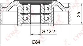 LYNXauto PB-5018 - Poulie renvoi / transmission, courroie trapézoïdale à nervures droxauto.com