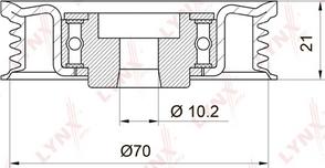 LYNXauto PB-5012 - Poulie renvoi / transmission, courroie trapézoïdale à nervures droxauto.com