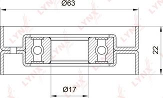 LYNXauto PB-5022 - Poulie renvoi / transmission, courroie trapézoïdale à nervures droxauto.com