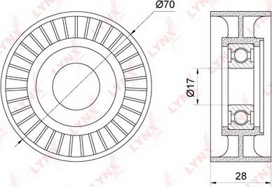 LYNXauto PB-5181 - Poulie renvoi / transmission, courroie trapézoïdale à nervures droxauto.com