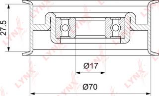 LYNXauto PB-5137 - Poulie renvoi / transmission, courroie trapézoïdale à nervures droxauto.com